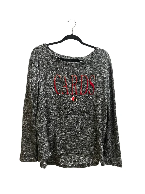 Relaxed And Casual Top Long Sleeve By Clothes Mentor In Grey, Size: L