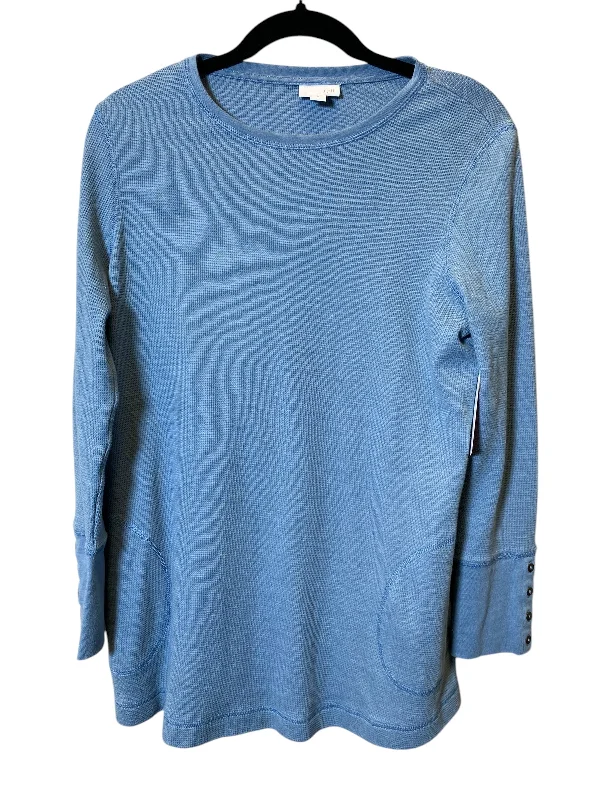 Top Long Sleeve Basic By J. Jill In Blue, Size: M