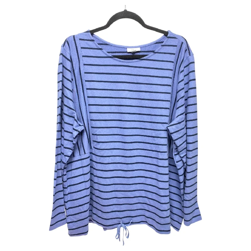 Top Long Sleeve By J. Jill In Striped Pattern, Size: 2x