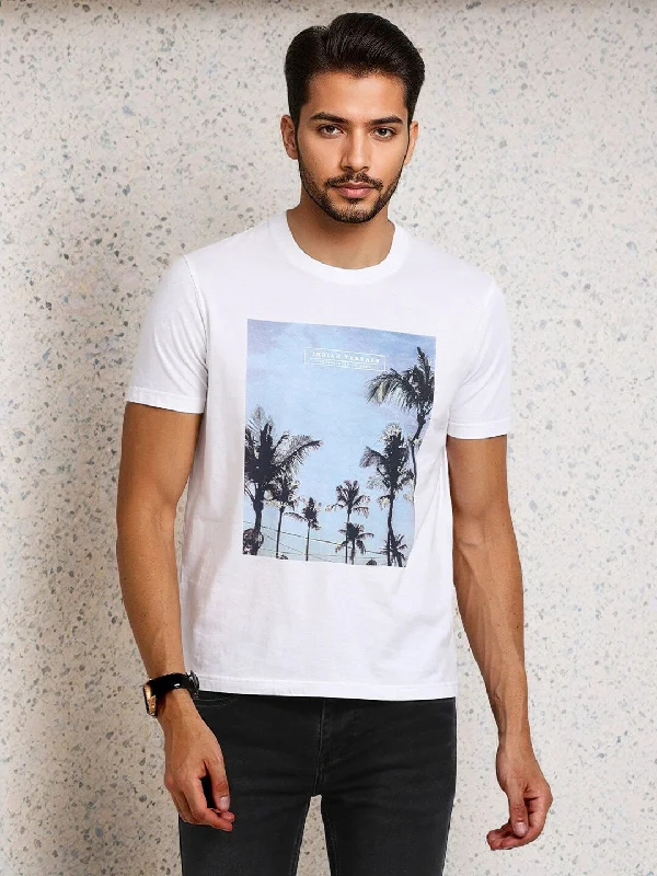 Exquisite Craftsmanship Men Graphic Crew Neck T-Shirt