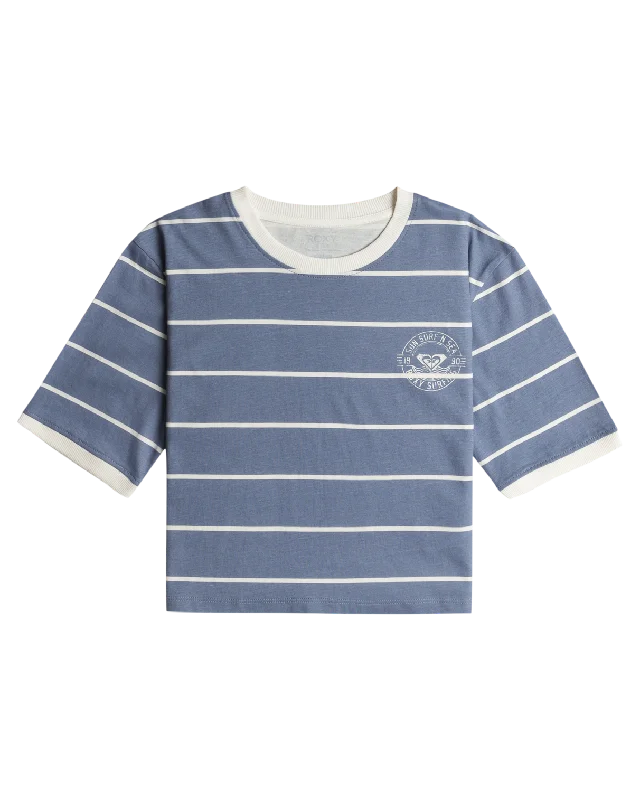 Girls That Summer Night T-Shirt in Wild Wind Naval Stripe