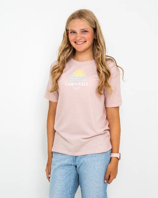 Girls Cornwall T-Shirt in Powder Rose