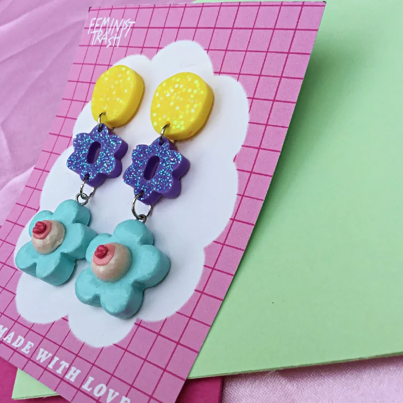 Daisy Titty Dangle Earrings