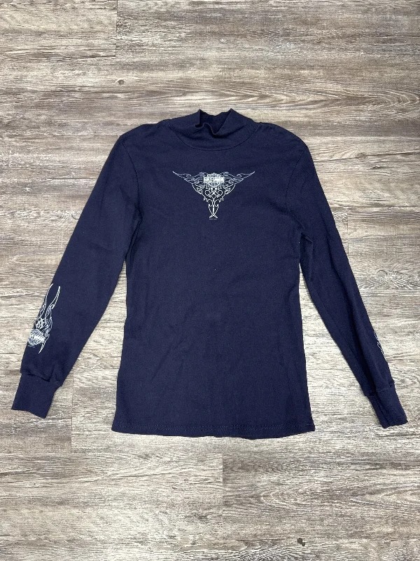 Top Long Sleeve By Harley Davidson In Navy, Size: L