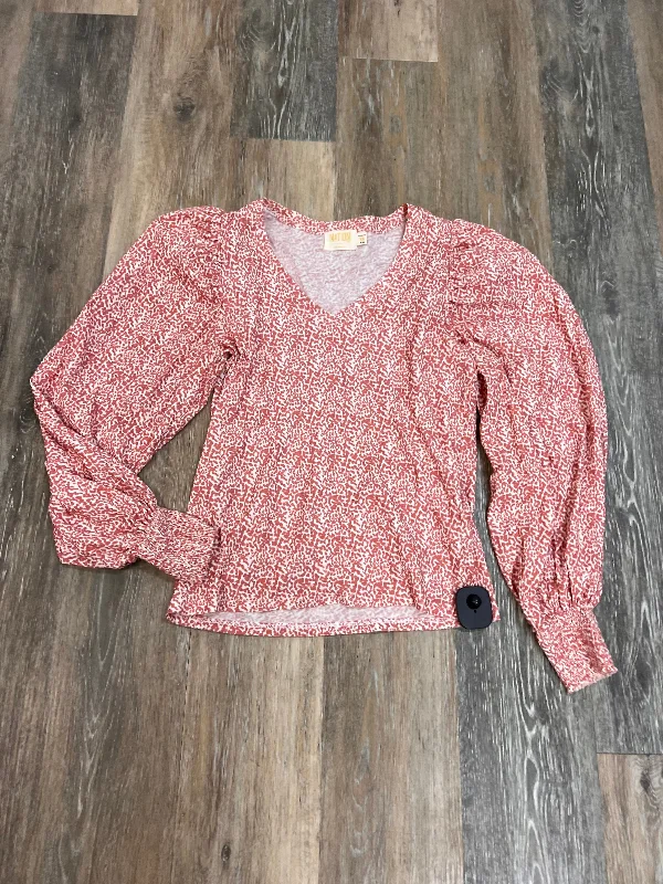 Soft Comfort Wear Top Long Sleeve By Nation Ltd In Pink, Size: Xs