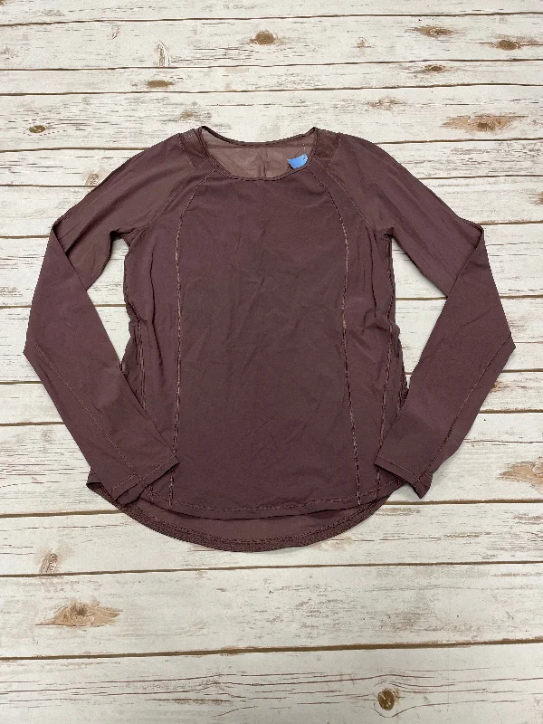 Athletic Top Long Sleeve Crewneck By Lululemon In Mauve, Size: 6