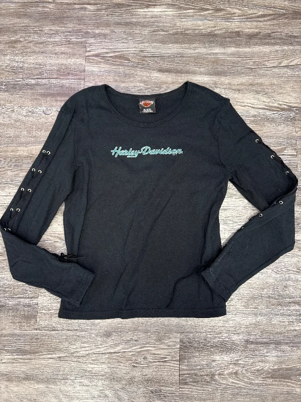 Top Long Sleeve By Harley Davidson In Black, Size: L