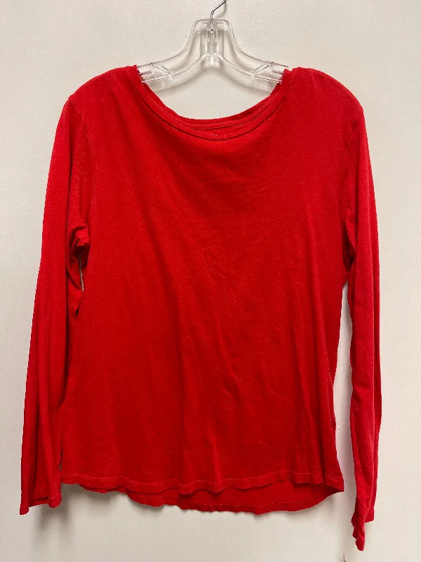 Top Long Sleeve By Old Navy In Red, Size: L