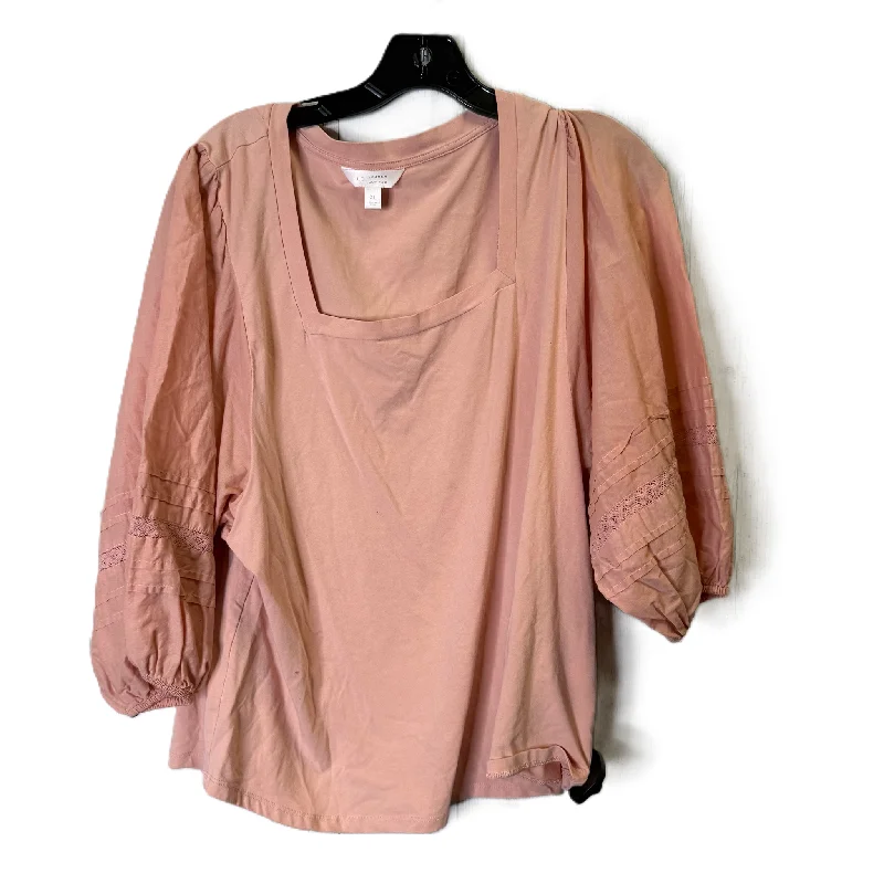 Top Long Sleeve By Lc Lauren Conrad In Pink, Size: Xl