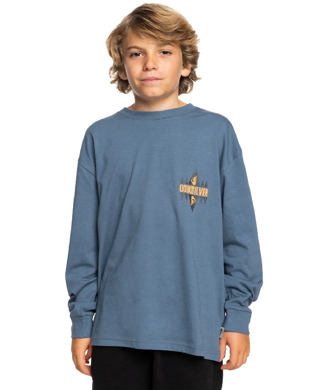 Boys Vintage Mix Long Sleeve T-Shirt in Vintage Indigo