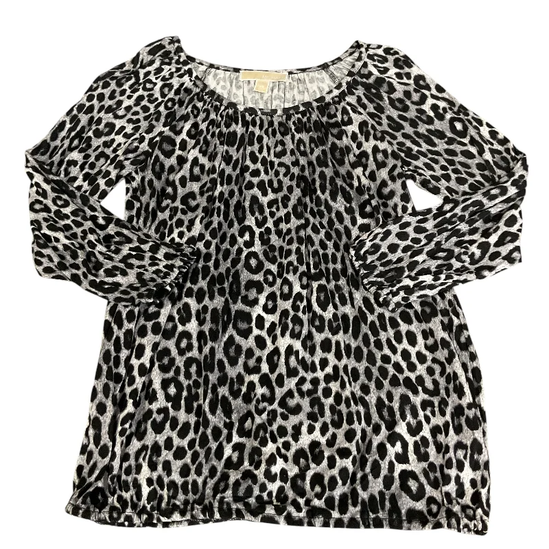 Top Long Sleeve By Michael By Michael Kors In Animal Print, Size: Xs