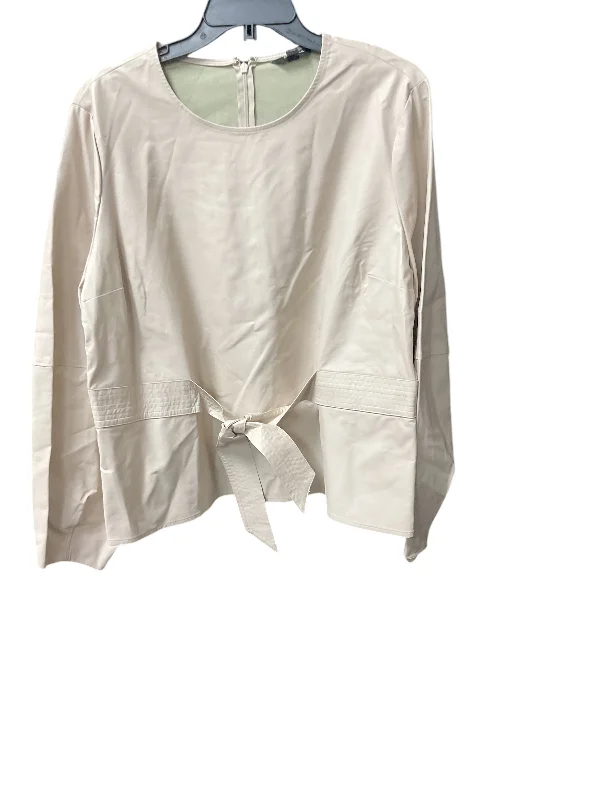 Top Long Sleeve By Express In Ivory, Size: Xl