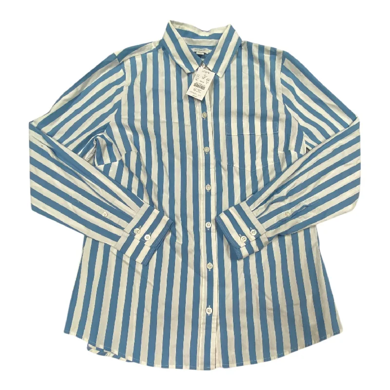 Soft Relaxation Wear Top Ls By J. Crew In Striped Pattern, Size:S