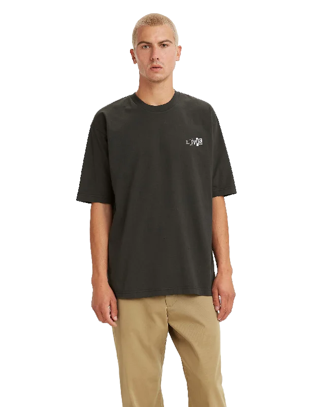 Skateboarding Graphic Boxy T-Shirt in Core Black