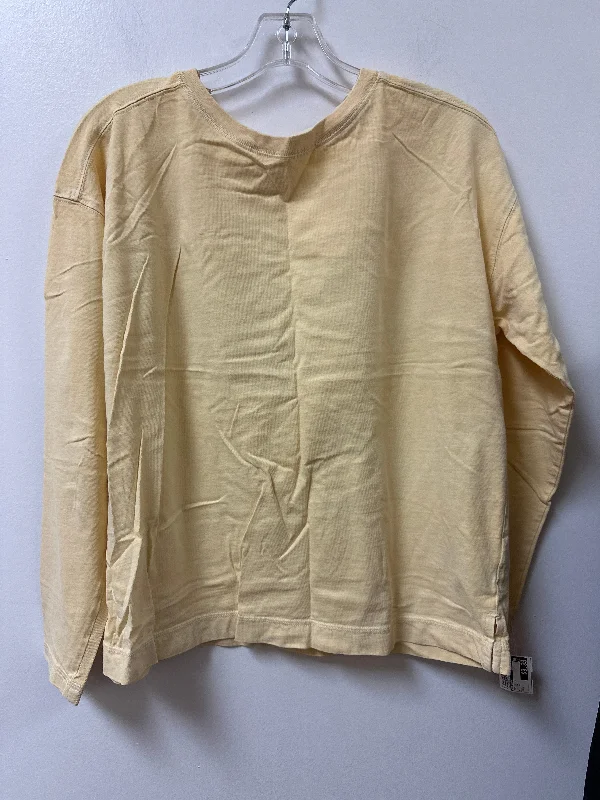 Light Dressing Top Long Sleeve By Old Navy In Yellow, Size: M