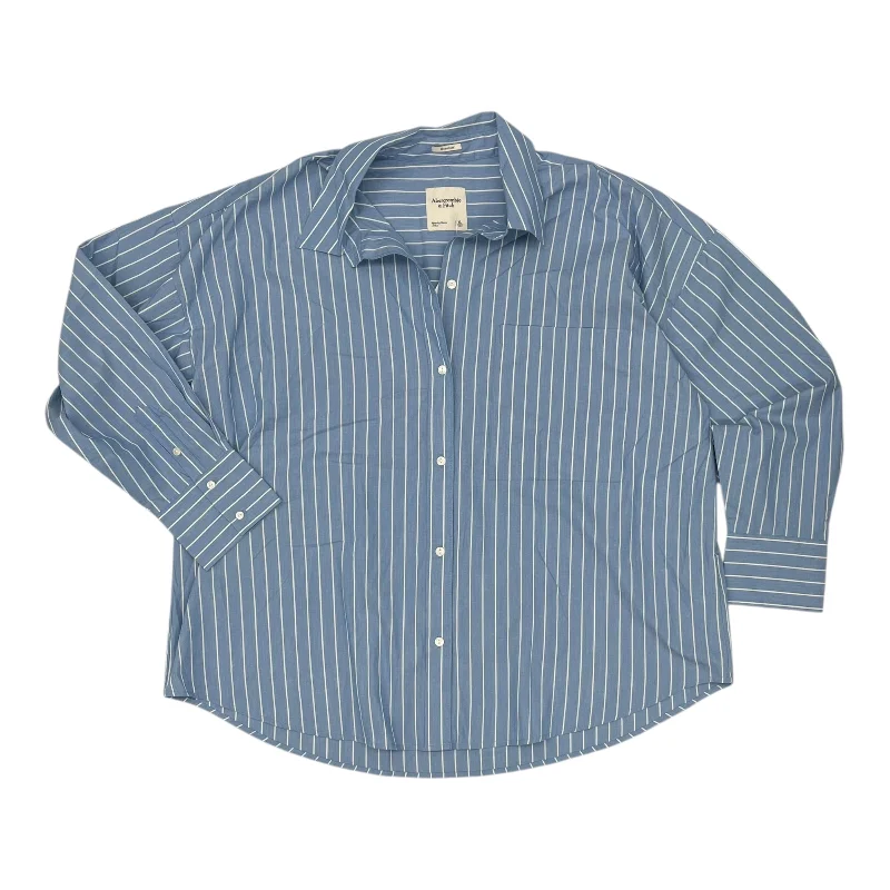 Cozy Essentials Wear Top Ls By Abercrombie And Fitch In Blue, Size:Xl
