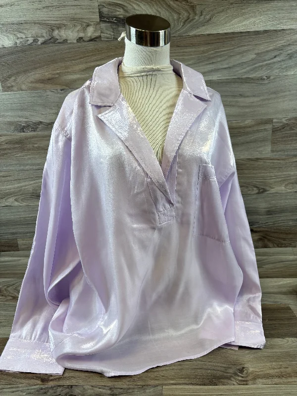 Top Long Sleeve By Pilcro In Purple, Size: Xl