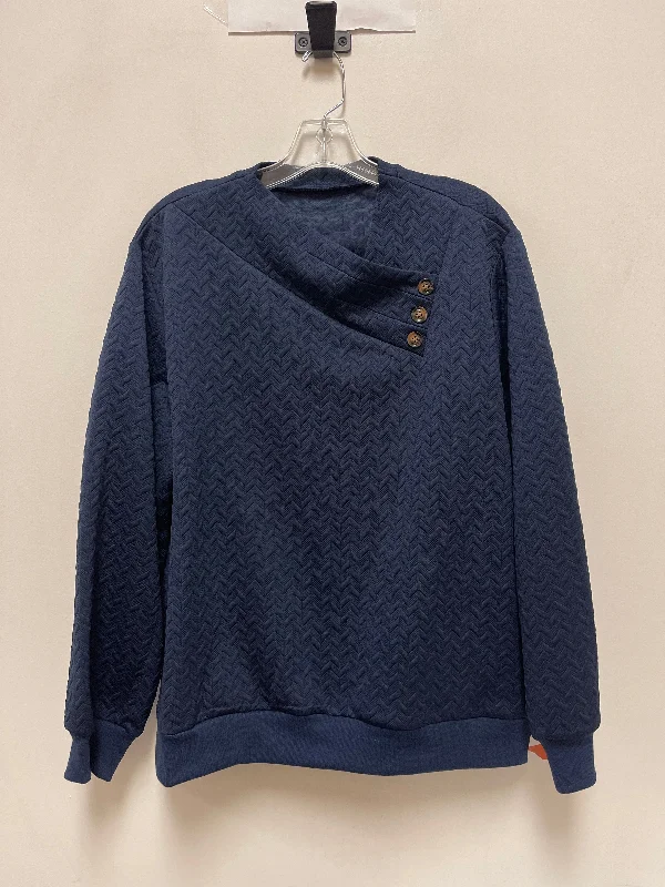 Sweet Girl Top Long Sleeve By Clothes Mentor In Navy, Size: Xl