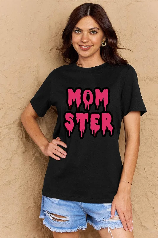 MOM STER Graphic Cotton T-Shirt