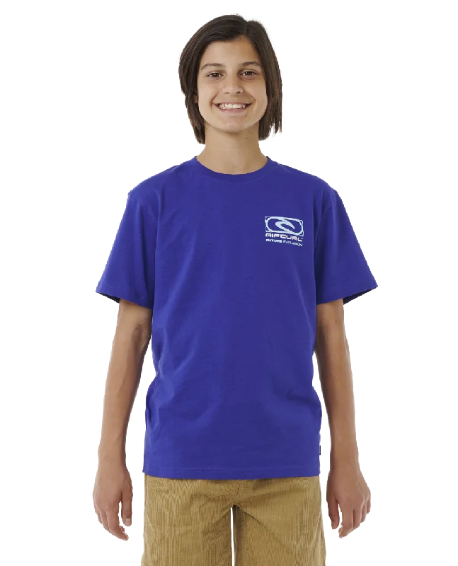 Boys Future Evolution Logo T-Shirt in Wild Berry