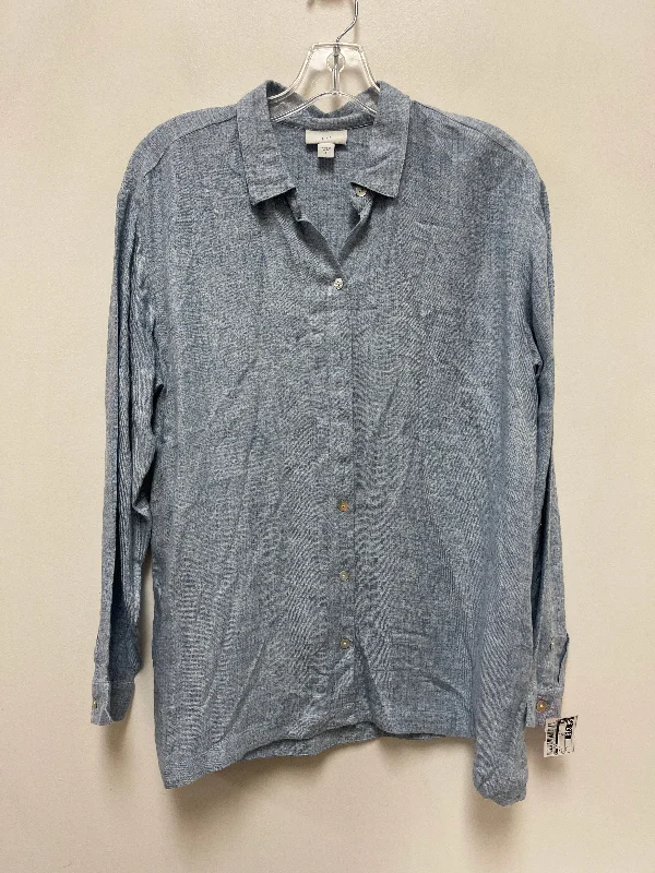 Elegant Style Top Long Sleeve By J. Jill In Blue, Size: S