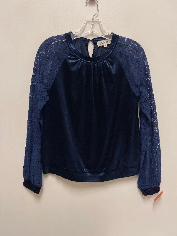 Comfortable Chic Top Long Sleeve By Listicle In Blue, Size: S
