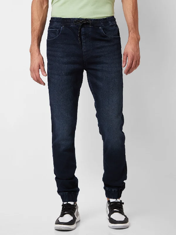 Spykar High Rise  Regular Fit Blue Jeans For Men