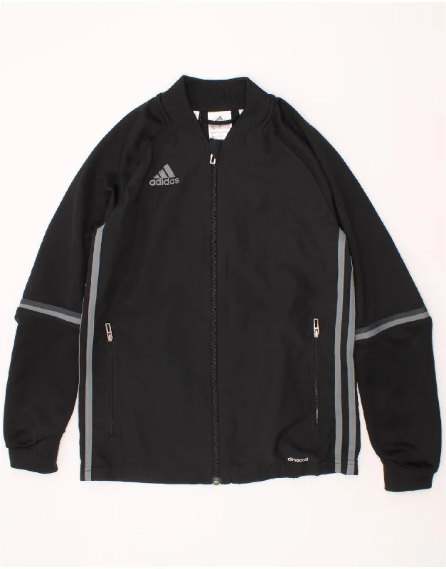 Everyday Chic ADIDAS Boys Climacool Tracksuit Top Jacket 9-10 Years Black Polyester
