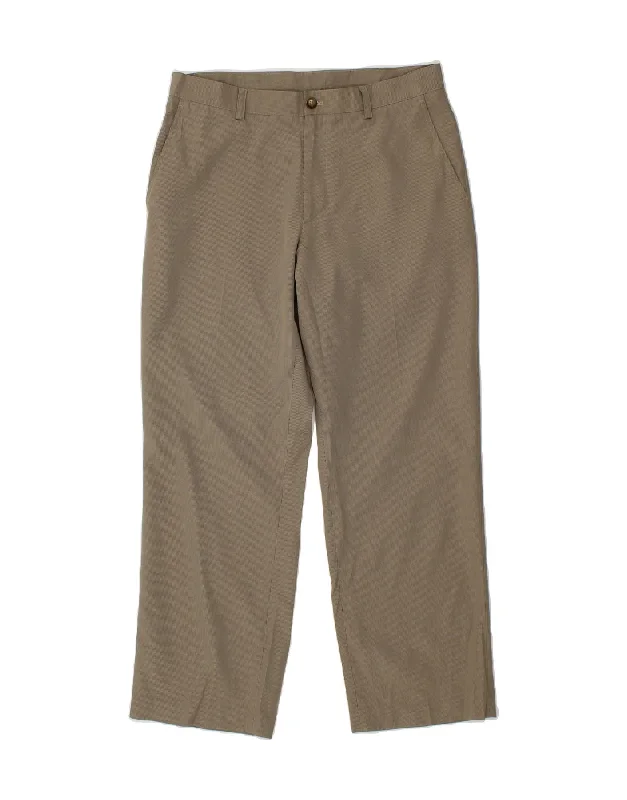 End Of The Year IZOD Mens Golf Straight Chino Trousers W33 L30 Beige Check Polyester End Of The Year IZOD Mens Golf Straight Chino Trousers W33 L30 Beige Check Polyester