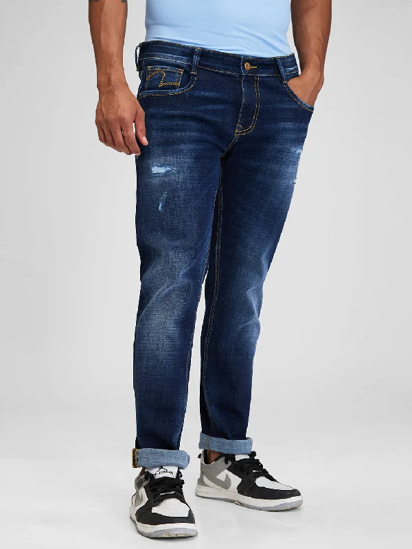 Spykar Blue Skinny Slim Fit Low Rise Jeans For Men