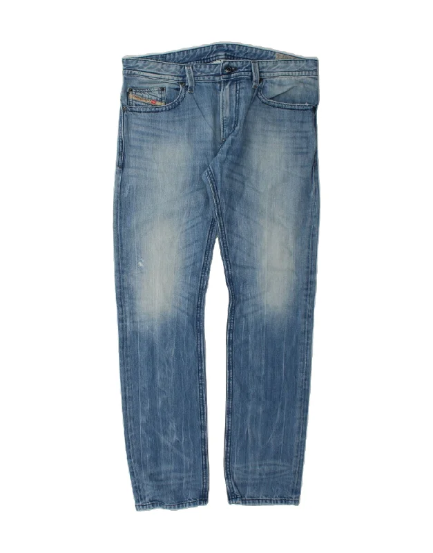 Comfortable down DIESEL Mens Thavar Slim Skinny Jeans W33 L32 Blue Cotton