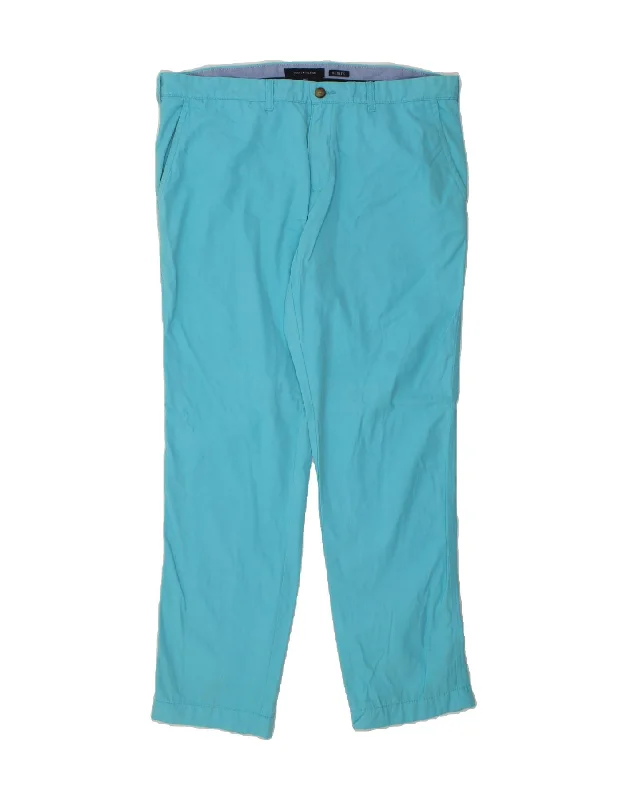 Design Perception TOMMY HILFIGER Mens Slim Fit Chino Trousers W38 L32 Blue Cotton