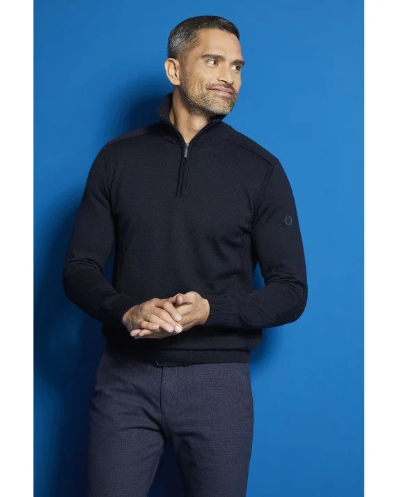 1/4 ZIP WOOL BLEND SWEATER 7500-65552