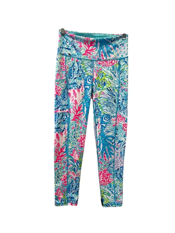 Athletic Leggings By Lilly Pulitzer In Blue & Pink, Size: S