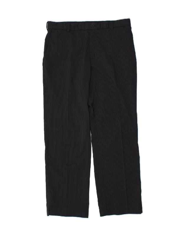 Fashionable Comfort NIKE Mens Dri Fit Straight Chino Trousers W36 L32 Black Pinstripe