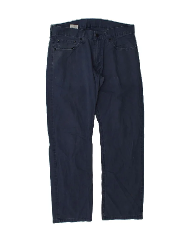 Comfy Chic Wear LEVI'S Mens 514 Straight Jeans W32 L28 Navy Blue