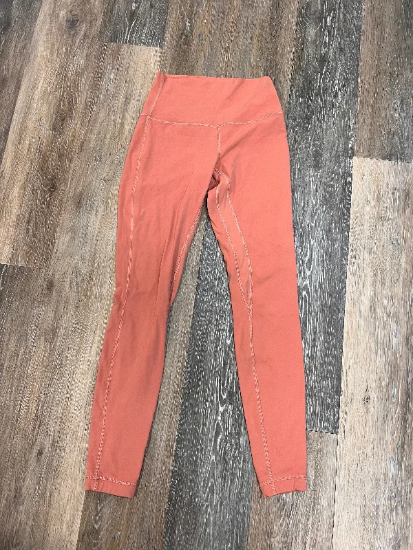 Athletic Leggings By Lululemon In Peach, Size: 4