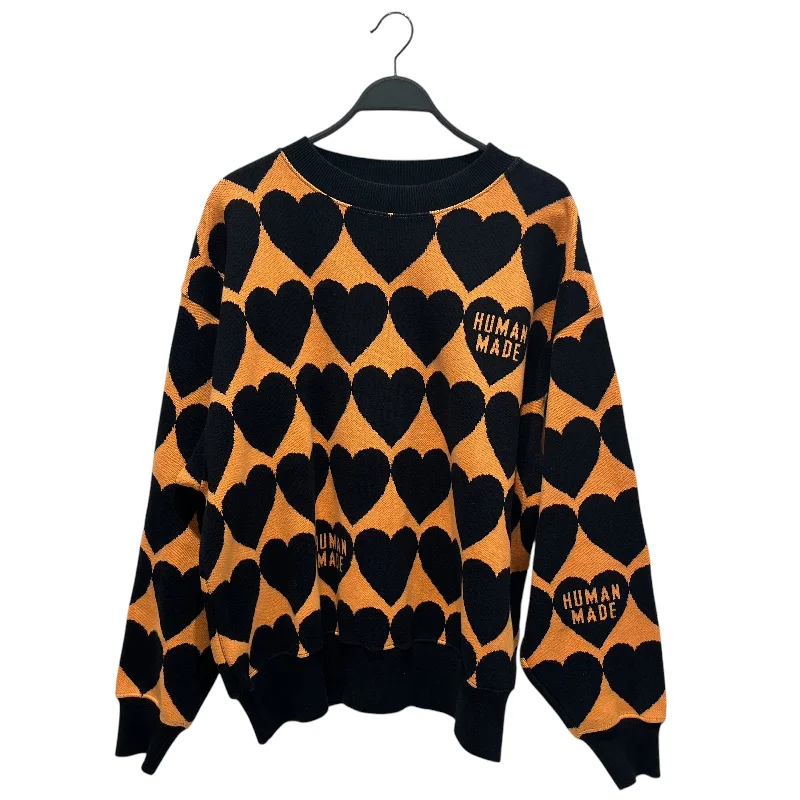 HUMAN MADE/Sweater/L/All Over Print/Cotton/ORN/heart