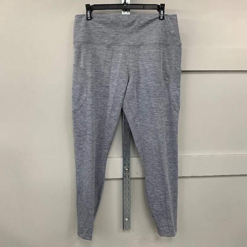 Athletic Leggings By Nike Apparel In Grey, Size: Xxl