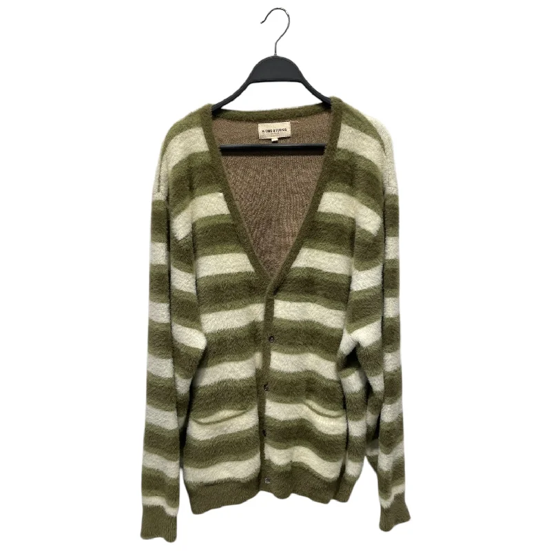 K-TWO STUDIOS/Cardigan/XL/Stripe/Cotton/GRN/