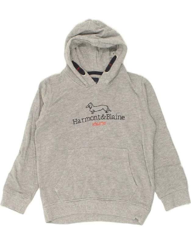 Casual Street HARMONT & BLAINE Boys Graphic Hoodie Jumper 7-8 Years Grey Cotton