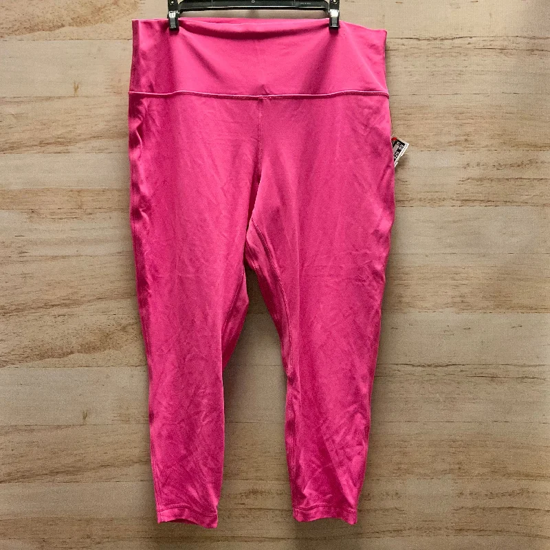 Athletic Leggings By Lululemon In Pink, Size: 3x