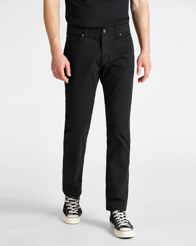 Lee Straight Fit Extreme Motion Mens Cotton Twill Trousers - Black