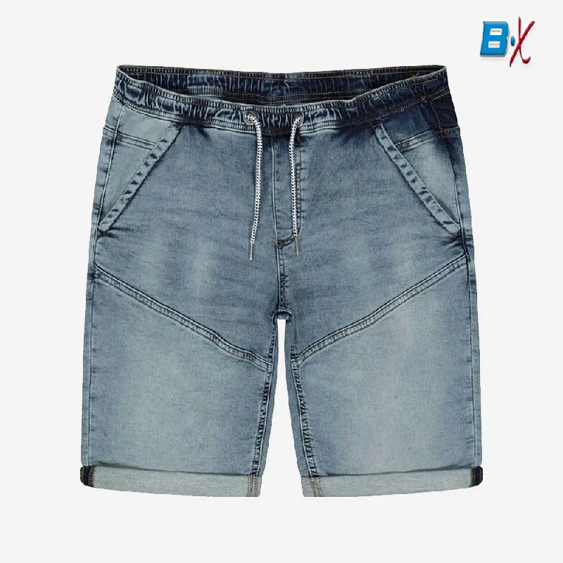 Fresh And Fashionable JP Dotted Cord Light Blue Light Weight Denim Short 9297