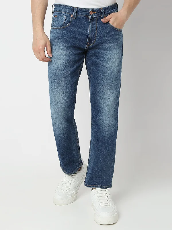 Spykar Mid Blue Comfort Fit Jeans For Men