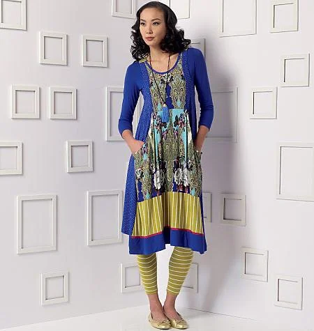 Elegant Series Vogue Pattern 9108 Top, Dress, Leggings
