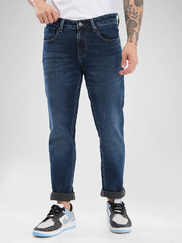 Spykar Dark Blue Slim Fit Jeans For Men