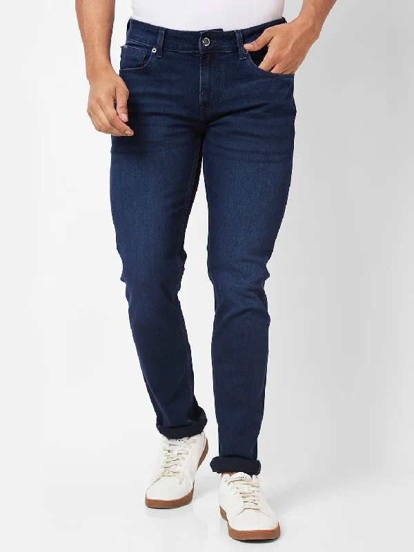 Spykar Low-Rise Slim Fit Blue Jeans For Men