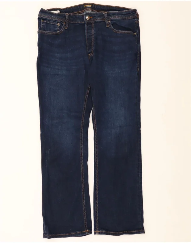 Cozy Lifestyle JACK & JONES Mens Jake Bootcut Jeans W36 L29 Blue Cotton