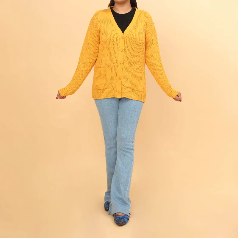 Mustard Cotton Winter Sweater PW4819